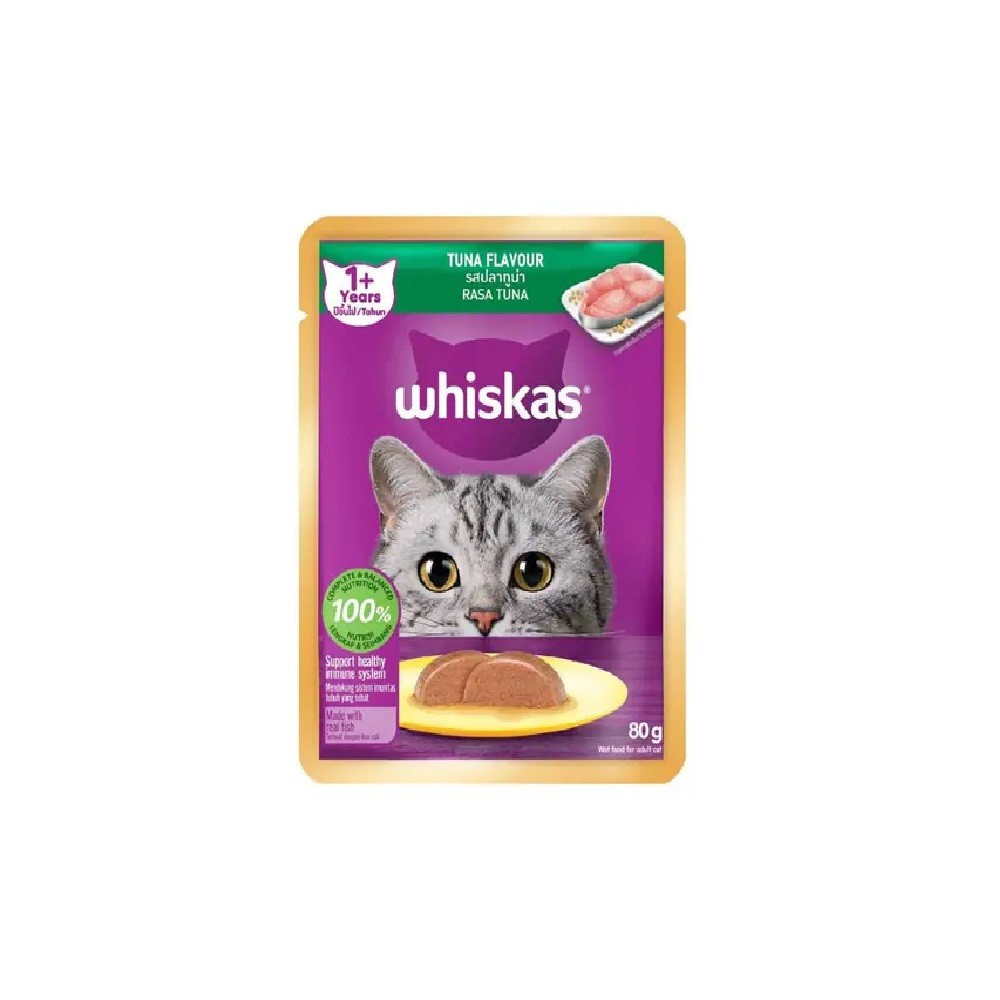 Whiskas Pouch Adult Tuna Cat Food 80g